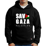 Buzo Canguro Frisa Premium. Save Gaza. Palestina. Habibis