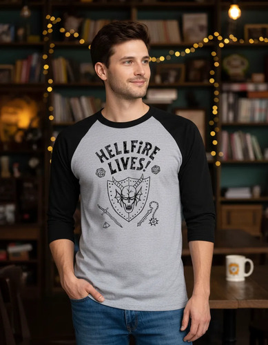Playera Ay Que Chafa Hellfire Lives Raglan Sticker Regalo | Meses sin interés
