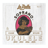 Jgo. De Cuerdas Para Ukulele Soprano, Nylon Transparente La