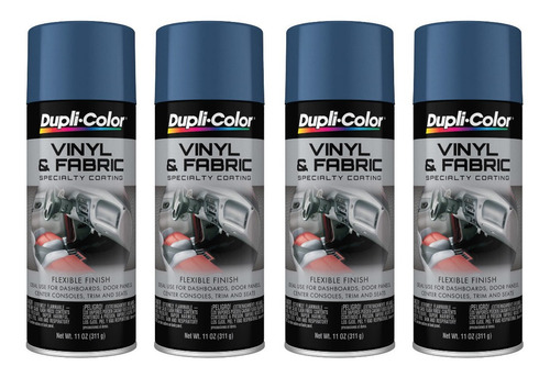 Paq 4 Pinturas Color Azul Medio De Interiores Telas De Auto