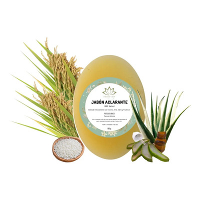 Jabón Orgánico Vitality Shop Aclarante Arroz Sábila Vitamina E Facial Corporal | Meses sin interés