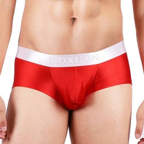 Ropa Interior Hombre Boxer Woxuan Blanco Brilloso