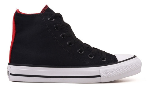 Tênis Star Cano Médio All Chuck Preto Vermelho Black Red