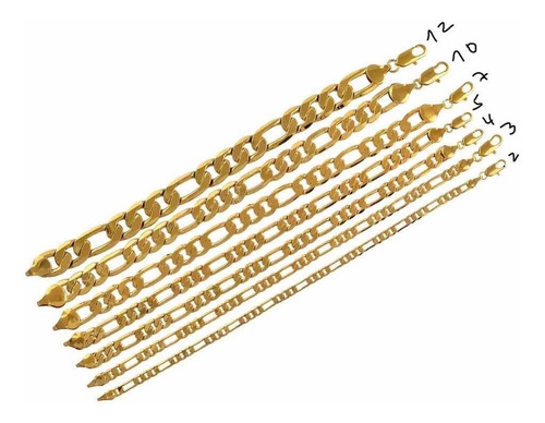 Pulsera Fina Unisex Bañada En Oro De 3 Mm