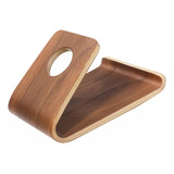 Suporte Para Telefone De Mesa De Madeira Para Marrom Escuro