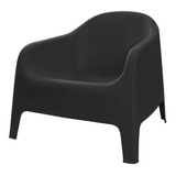 Dos Sillón Plastico Skarpo Negro Interior/exterior Promo