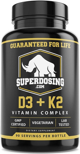 Vitaminas D3 + K2 10,000 Iu 1500 Mcg Superdosing 90 Capsulas