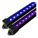 2 Luminárias Led 1m Azul E Uv 395nm P Aquário Marinho Corais