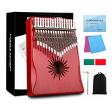 Kalimba 17 Teclas De Color Rojo Piano De Dedo Con Instruccio