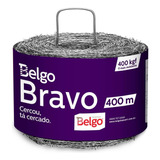 Arame Farpado Belgo Bravo 400m - 400 Kgf Zincado