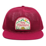 Gorra Snapback Bordo Leñador Montaña Mesh Original Eva Rain®