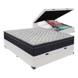 Cama Box Baú Branco Casal Colchão Víuvo Ortobom Extra Firme