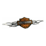 Adesivo Compatível Harley Davidson Resinado 4x13,5 Cms Rs15 Cor Logo Harley Davidson Motor Cycles Resinado