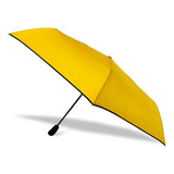 Paraguas Nautica Cierre Automatico 116cm De Cobertura Color Amarillo Diseño De La Tela Liso