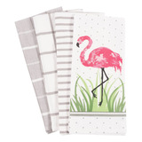 Toallas Para Platos Kaf Home Pantry Flamingo - 4 De Coc Bbl1