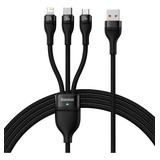 Cable 3 En 1 Baseus A01088 Usb C Lightning Micro 100w 5a Csi