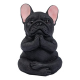 Estatua De Yoga De Bulldog Francés Meditando, Decoración De
