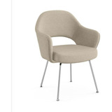 Silla Saarinen Con Brazos 4 Patas Cromadas Tapizada