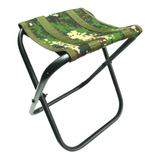 Silla Táctica Militar Base En Hierro Plegable Camping Verde