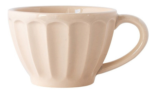 Tazas X6 Mug Pastel Vintage Ceramica Tazon Vainilla 450 Ml