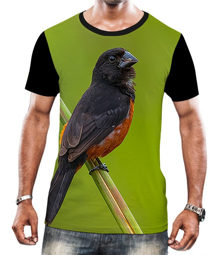 Camisa Camiseta Pássaros Procurados Curió Natureza Alta 3