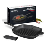 Sartén Grill Cookify 27 Cm De Hierro Fundido Precurado