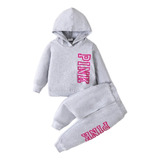 Hoodie Conjunto Bebe Sudadera Buso Pink 