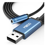 Millso Adaptador De Conector De Audio Usb A 0.138 in, Azul Z