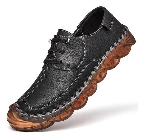 Mocasines Casuales Zapatos De Cuero Para Caminar Para Hombre