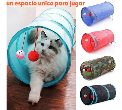 Túnel Juguete Gato Simple Tela Plegable Interactivo Sonido