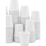 100 Vasos De Carton Cafe Bebida Fría Caliente 6 Onzas