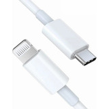 Cable Usb Tipo C Cargador P/ iPhone 11 12 13 C52 Blanco