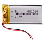 1 Unidade 602040 3,7v 600mah 6mm X 20mm X 40mm 2 Fios