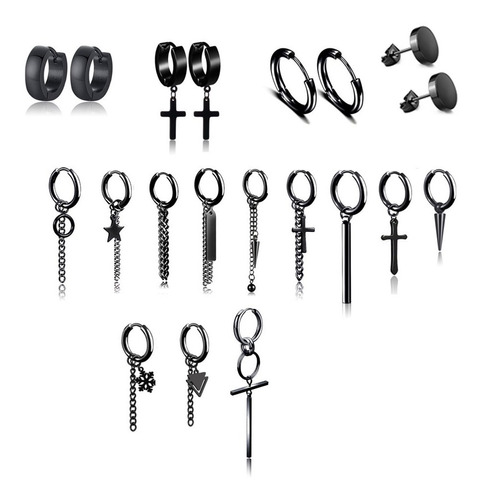 Aretes Piercing Hombre Mujer Aro Arracada Set 20 Piezas