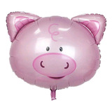 20 Balão Metalizado Animal Porco Fazendinha Centro De Mesa
