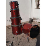 Bateria Mapex Restaurada Sparkley Rojo Bombo 10 Torres!