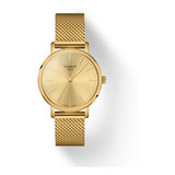 Reloj Tissot Everytime Lady 34mm T1432103302100 Original Color De La Malla Oro Color Del Bisel Oro Color Del Fondo Oro