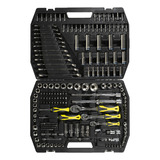 Juego Set Caja De Tubos Herramientas 216 Pzas Crossmaster Color Negro