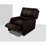 Remates Mx Reclinable Chocolate En Tacto Piel Reposet Sillon