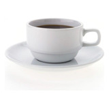 Set De 12 Taza Café 100cc Con Platillo Apilable. Linea Tower