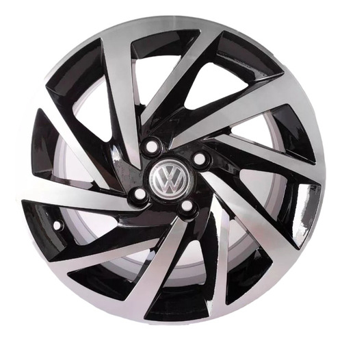 Jogo Roda Aro 15 Vw Gol G2 G3 G4 G5 G6 G7 4x100 + Bicos Cor Preto Diamante