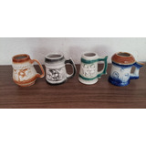 Lote Caneca Copo Ceramica Miniatura Colecionador (14itens)