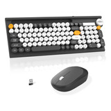 Combo De Teclado Y Mouse Inalámbricos, 2.4 G Usb 101 Teclas 