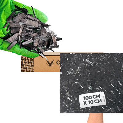 Fibra Carbono Real Para Medida 100 X 10cm 12k Forjada Omova | Envío gratis