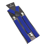 Suspenders Tirantes Ajustables Hombre Mujer Formal Azul Traj