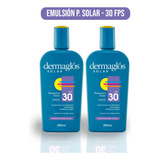 Kit Protector Solar Dermaglós Fps30 Emulsión 250ml X 2 Und