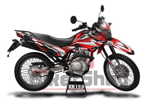 Honda Xr150 Gráficos Premium Wrapp + Reflejante De Rines