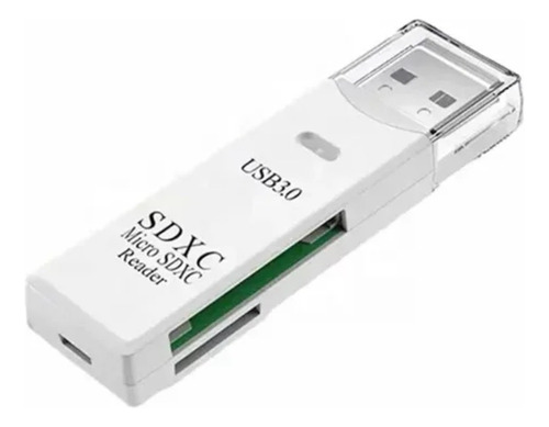 Lector Adaptador De Tarjetas Múltiple Sd Tf A Usb 3.0 Blanco