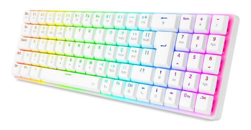  Teclado Ashe Pro Rgb Gamer Usb Mecanico K626p-kbs-w Branco