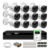 Kit 12 Câmeras Segurança Vhc 1120b 1mp Ip66 Dvr 1216 2tb Bc